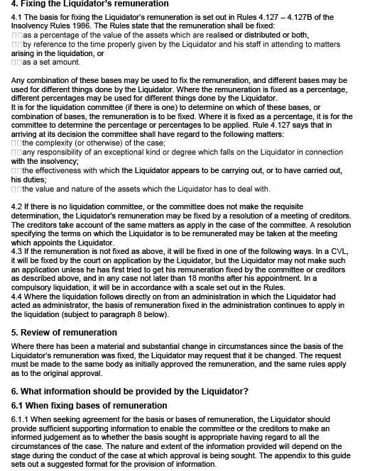 creditors guide